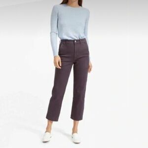 Everlane cropped straight regular Pant in shadow size 6